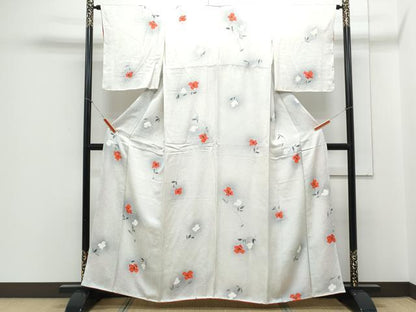 平和屋着物■上質な小紋 草花文 暈し染め 正絹 逸品 CABF1676th