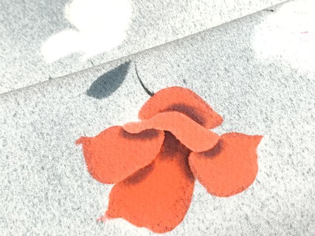 平和屋着物■上質な小紋 草花文 暈し染め 正絹 逸品 CABF1676th