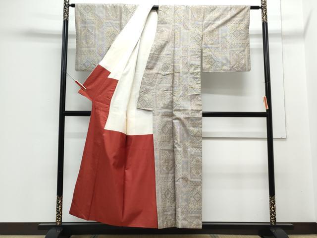 平和屋着物▽本場大島紬　単衣　7マルキ　亀甲花文　正絹　逸品　BAAT9101yc 平和屋着物□本場大島紬 7マルキ 亀甲花丸文 正絹 逸品 CABC5817xi