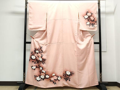 平和屋着物■訪問着　草花文　暈し染め　正絹　逸品　CABF1688th