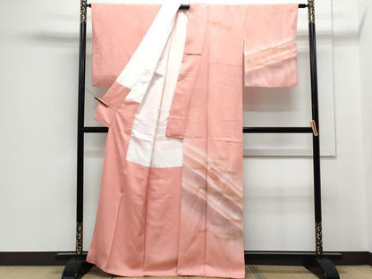 平和屋着物■訪問着 作家物 総刺繍 雪輪花文 暈し染め 金彩 正絹 逸品 CABF1691th