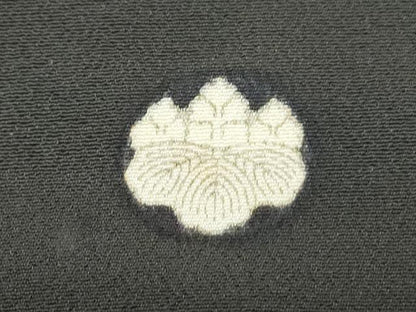 平和屋着物■豪華黒留袖　駒刺繍　鏡裏鳳凰花文　金彩　正絹　逸品　CABF1692th