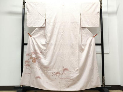 平和屋着物■中国三大刺繍　相良刺繍　総刺繍　色留袖　鴛鴦枝梅文　金糸　正絹　逸品　CABF1695th