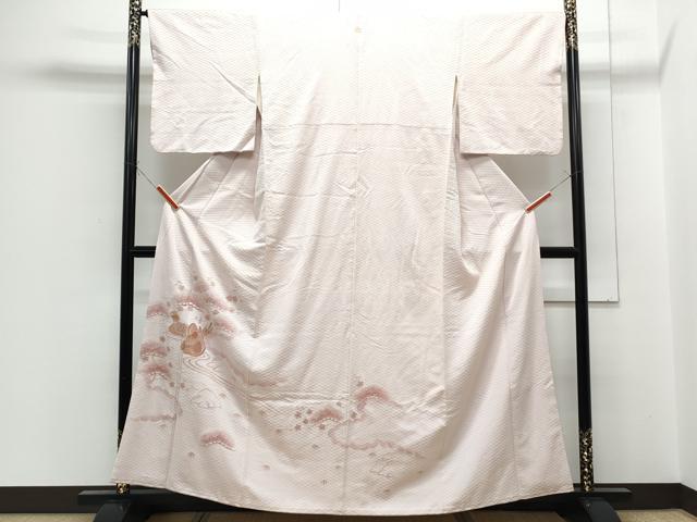 平和屋着物■中国三大刺繍　相良刺繍　総刺繍　色留袖　鴛鴦枝梅文　金糸　正絹　逸品　CABF1695th