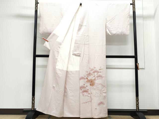 平和屋着物■中国三大刺繍　相良刺繍　総刺繍　色留袖　鴛鴦枝梅文　金糸　正絹　逸品　CABF1695th