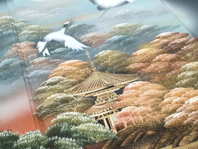 平和屋着物●豪華黒留袖　作家物　立鶴　籬吉祥花文　暈し染め　金彩　仮絵羽　正絹　逸品　未使用　DABB4412ps 着物 平和屋 留袖のおすすめ人気商品一覧 通販 - Yahoo!ショッピング