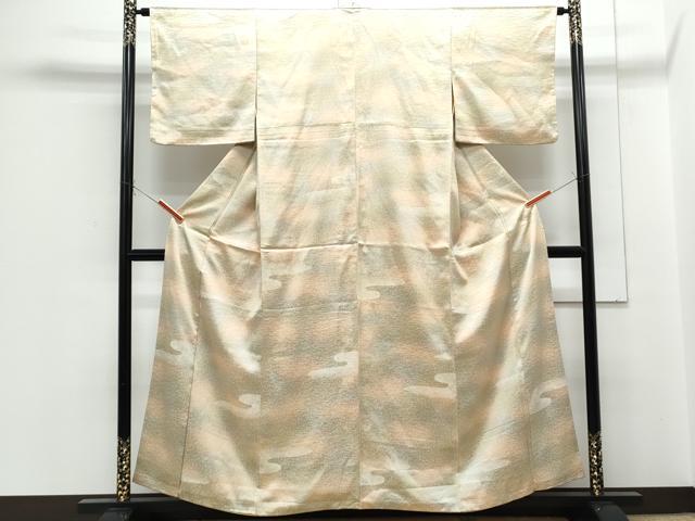 平和屋着物□上質な小紋 エ霞文 暈し染め 正絹 逸品 CABF1700th