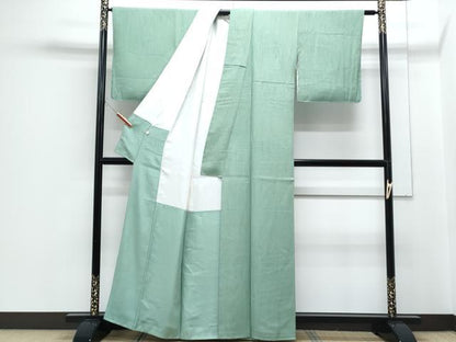 平和屋着物■上質な色無地 薄青色 正絹 逸品 CABF1706th