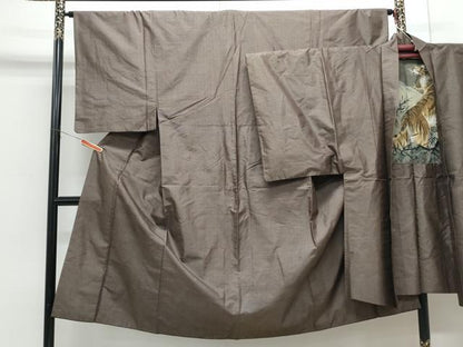 平和屋着物■男性　本場大島紬　アンサンブル　80亀甲　総詰め　正絹　逸品　CABF1710th