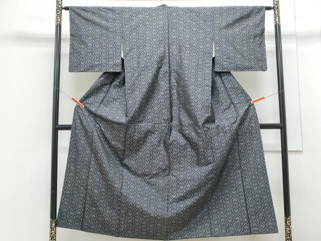 平和屋着物▽本場大島紬　白大島　単衣　草花文　正絹　逸品　AABF0962jh 平和屋着物□極上 本場大島紬 白大島 単衣 総絣 道長花文 逸品 未使用