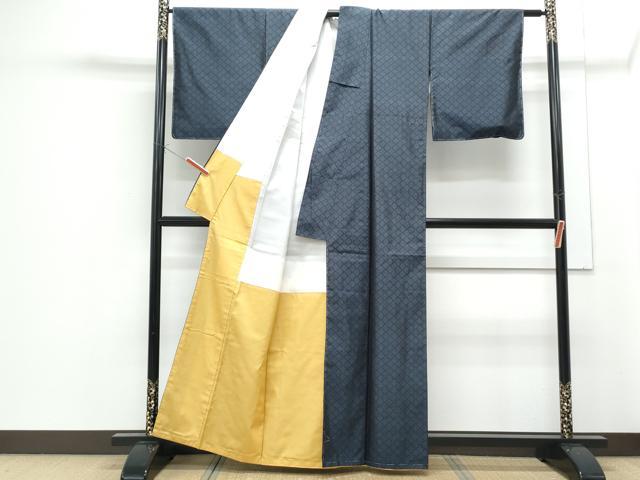 平和屋着物■本場大島紬　菱文　正絹　逸品　CABF1728th