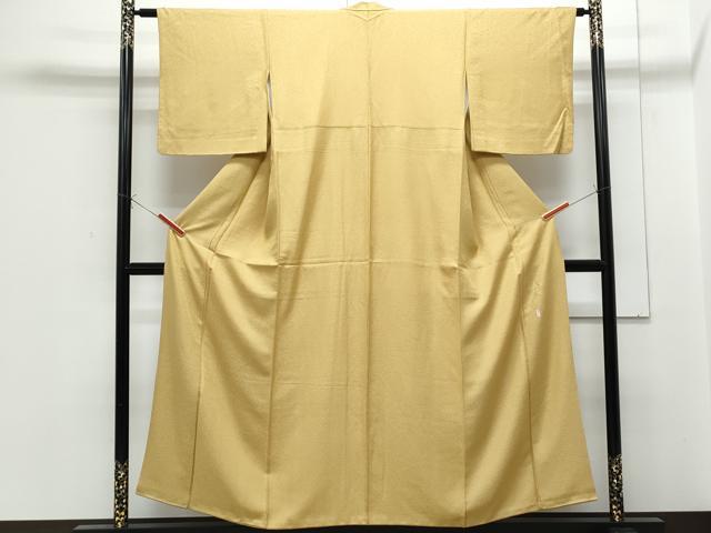 平和屋着物■本草木染作家 瑞鳳 色無地 芥子色 正絹 逸品 CABF1730th