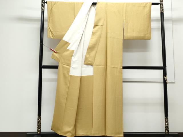 平和屋着物■本草木染作家 瑞鳳 色無地 芥子色 正絹 逸品 CABF1730th