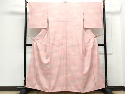 平和屋着物■上質な小紋　草木染　霞文　暈し染め　正絹　逸品　CABF1737th