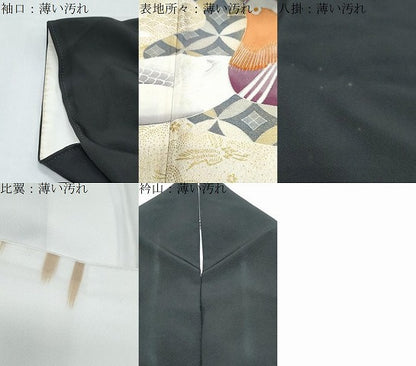 平和屋着物■豪華黒留袖 作家物 流水鴛鴦文 金彩 正絹 逸品 CABF1742th
