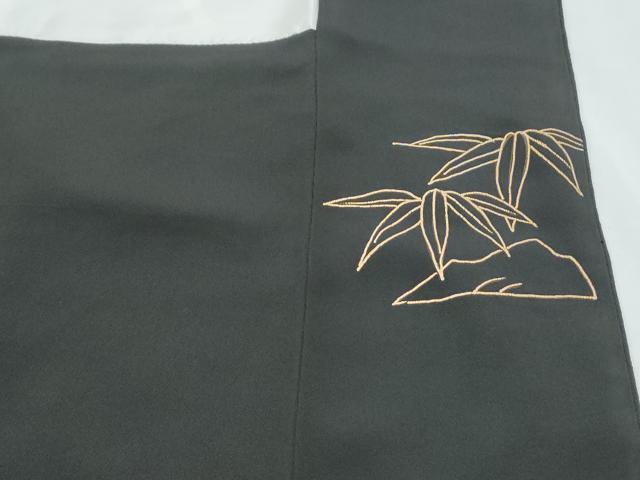 平和屋着物■豪華黒留袖 駒刺繍 笹竹文 金銀彩 正絹 逸品 CABF1743th