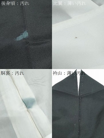 平和屋着物■豪華黒留袖 扇面花文 金彩 正絹 逸品 CABF1749th