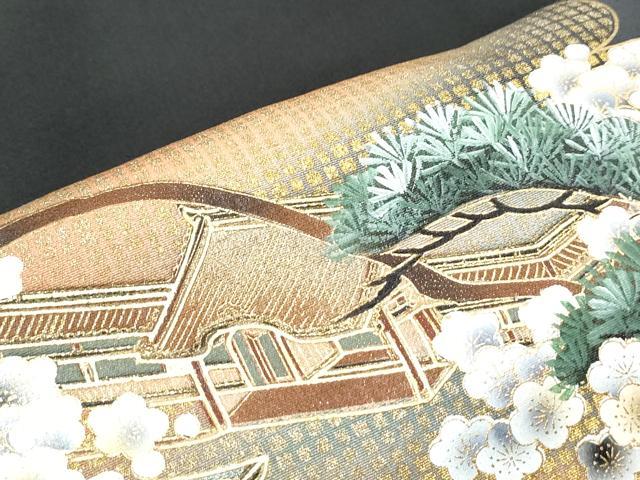 平和屋着物■豪華黒留袖 作家物 手描き エ霞風景文 金彩 正絹 逸品 CABF1752th