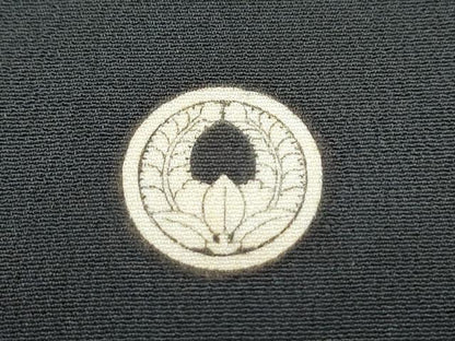 平和屋着物■豪華黒留袖 刺繍 尾長鳥松文 金彩 正絹 逸品 CABF1757th