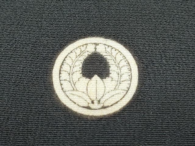 平和屋着物■豪華黒留袖 刺繍 尾長鳥松文 金彩 正絹 逸品 CABF1757th