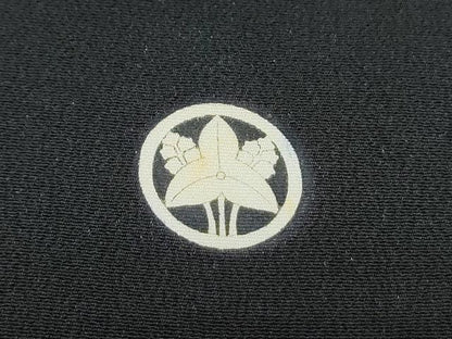 平和屋着物■豪華黒留袖　刺繍　尾長鳥　金彩　正絹　逸品　CABF1764th