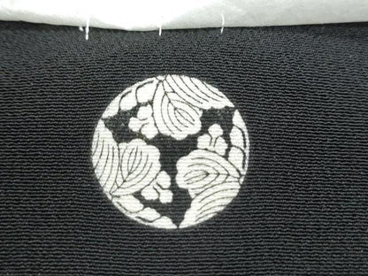 平和屋着物■豪華黒留袖　駒刺繍　鼓尾長鳥花文　金彩　正絹　逸品　CABF1767th