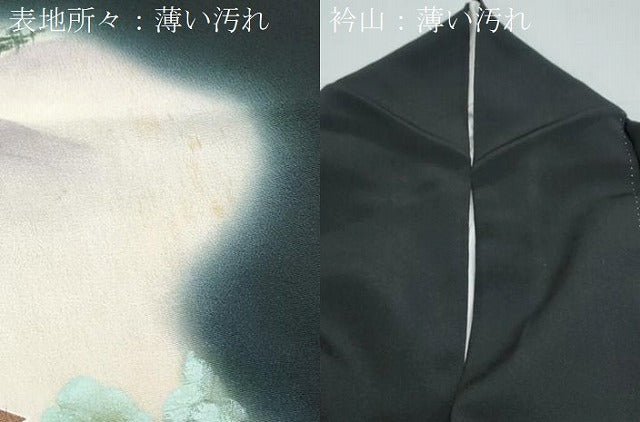 平和屋着物■豪華黒留袖　作家物　風景文　暈し染め　正絹　逸品　CABF1771th