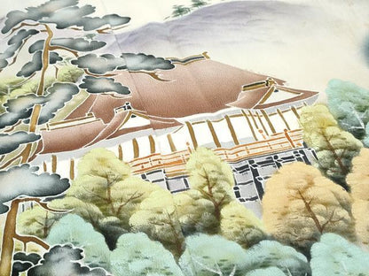 平和屋着物■豪華黒留袖　作家物　風景文　暈し染め　正絹　逸品　CABF1771th