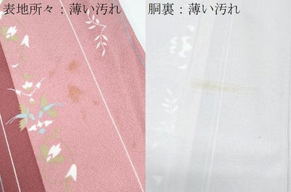 平和屋着物■小紋　花鳥間道　洗える着物　CABF1784th