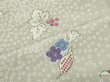 平和屋着物■小紋　草花文　洗える着物　CABF1786th