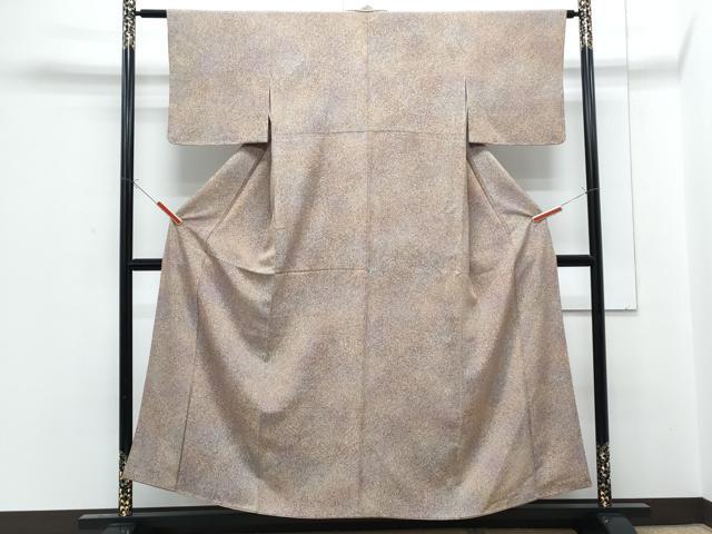 平和屋着物■上質な小紋　霞文　正絹　逸品　CABF1807th