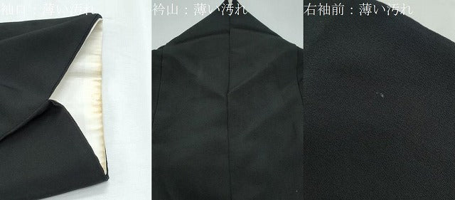 平和屋着物■豪華黒留袖　駒刺繍　松葉文　金糸　正絹　逸品　CABF1823th