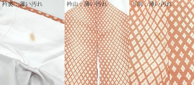 平和屋着物■上質な小紋　菱間道　正絹　逸品　CABF1832th