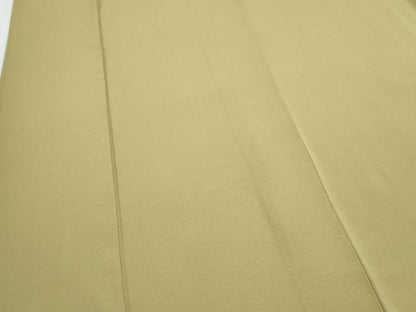 平和屋着物■上質な色無地　抹茶色　正絹　逸品　CABF1836th