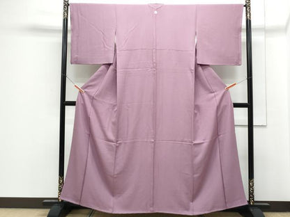 平和屋着物■上質な色無地　京紫色　正絹　逸品　CABF1838th