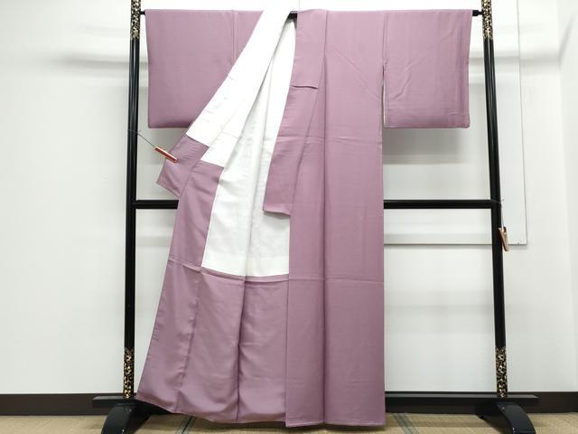 平和屋着物■上質な色無地　京紫色　正絹　逸品　CABF1838th