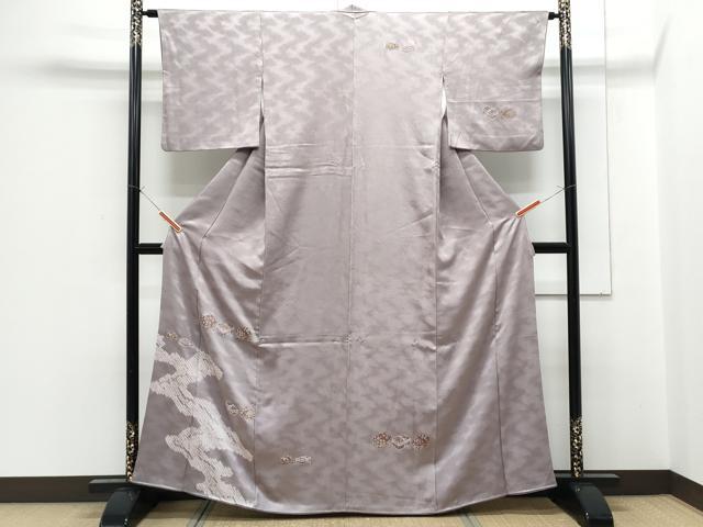 平和屋着物■訪問着　絞り　文箱花文　暈し染め　金彩　正絹　逸品　CABF1843th