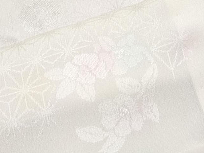 平和屋着物■長襦袢　無双仕立て　草花丸地紋　暈し染め　正絹　逸品　CABF1856th