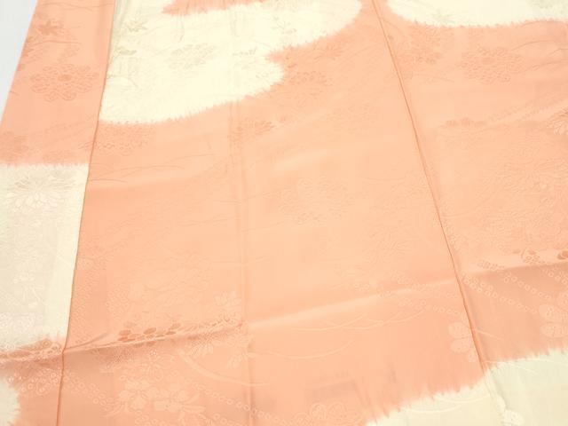 平和屋着物■長襦袢　袷　絞り　草花地紋　正絹　逸品　CABF1858th