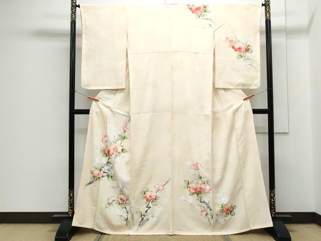 平和屋着物■訪問着　手描き　枝花文　暈し染め　正絹　逸品　CABF1880th