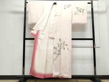 平和屋着物■訪問着　枝垂れ花文　正絹　逸品　CABF1881th