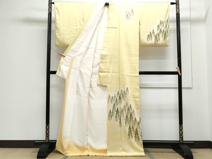 平和屋着物■訪問着　樹林文　暈し染め　正絹　逸品　CABF1882th