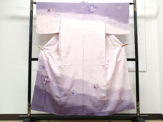 平和屋着物■訪問着　刺繍　舞花文　暈し染め　正絹　逸品　CABF1891th