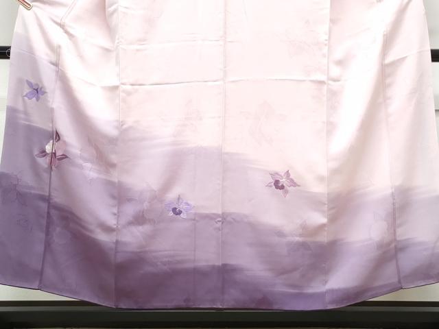 平和屋着物■訪問着　刺繍　舞花文　暈し染め　正絹　逸品　CABF1891th