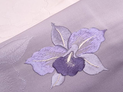 平和屋着物■訪問着　刺繍　舞花文　暈し染め　正絹　逸品　CABF1891th
