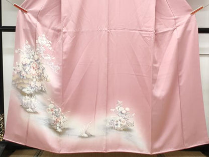 平和屋着物■訪問着　草花文　暈し染め　金彩　正絹　逸品　CABF1892th