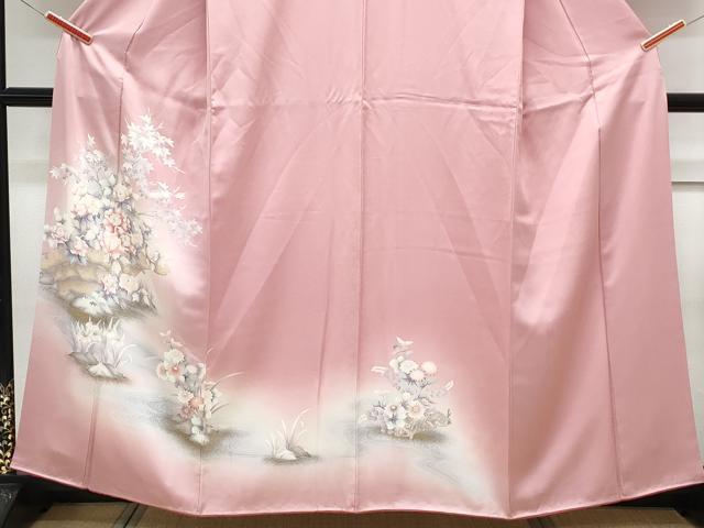 平和屋着物■訪問着　草花文　暈し染め　金彩　正絹　逸品　CABF1892th