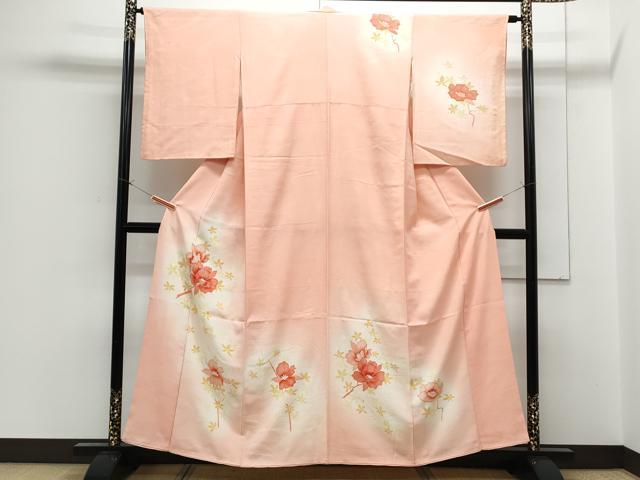 平和屋着物■訪問着　草花文　暈し染め　金彩　正絹　逸品　CABF1895th