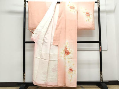 平和屋着物■訪問着　草花文　暈し染め　金彩　正絹　逸品　CABF1895th