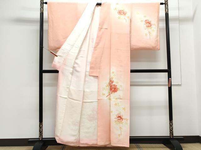 平和屋着物■訪問着　草花文　暈し染め　金彩　正絹　逸品　CABF1895th